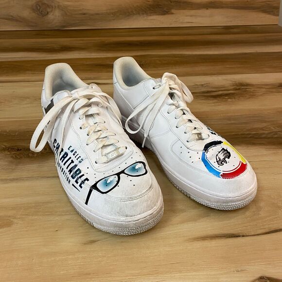 Philadelphia Eagles Sneakers Nike Air Force 1 Mens 12.5 Player Worn NFL Charity main image 9